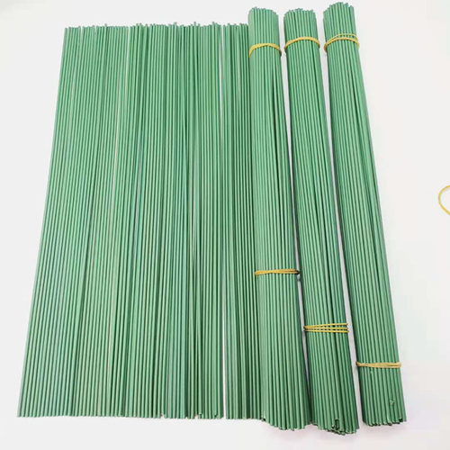 2号玫瑰花花杆手工花束diy材料自己制作丝网花仿真花绿铁丝纸铁丝 - 图0