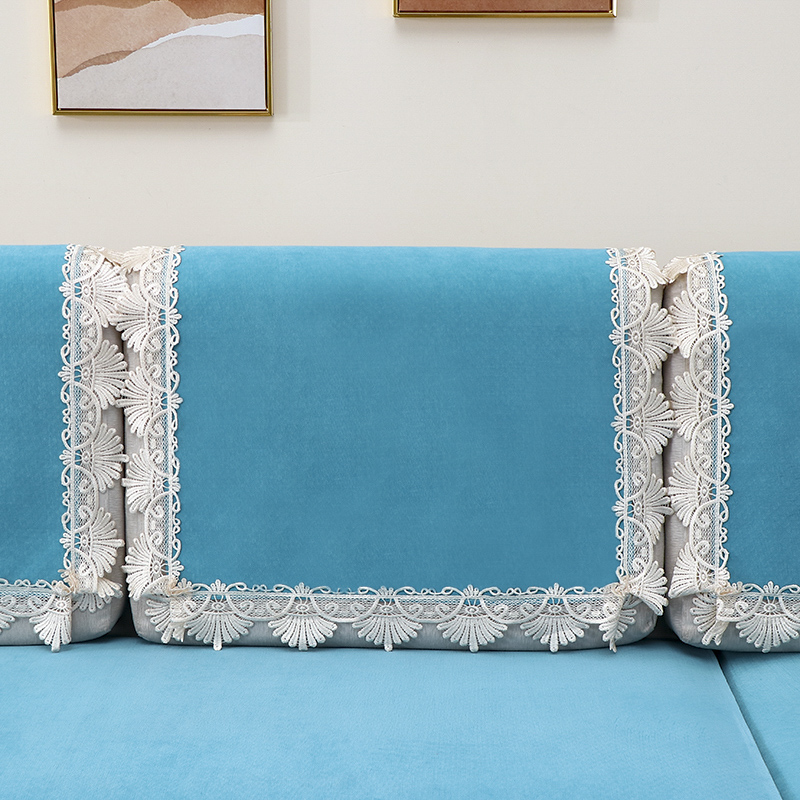 防滑简约沙发盖布扶手巾方形靠背巾欧式雪尼尔四季通用全包坐垫套