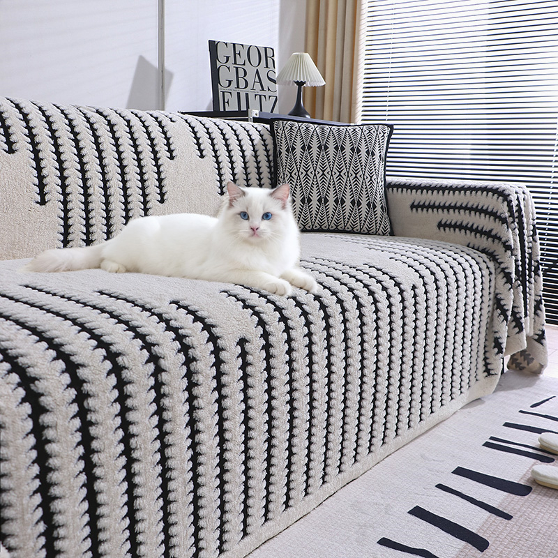 居家布艺沙发垫毛绒加厚四季通用沙发套罩沙发巾全包盖巾靠垫坐垫