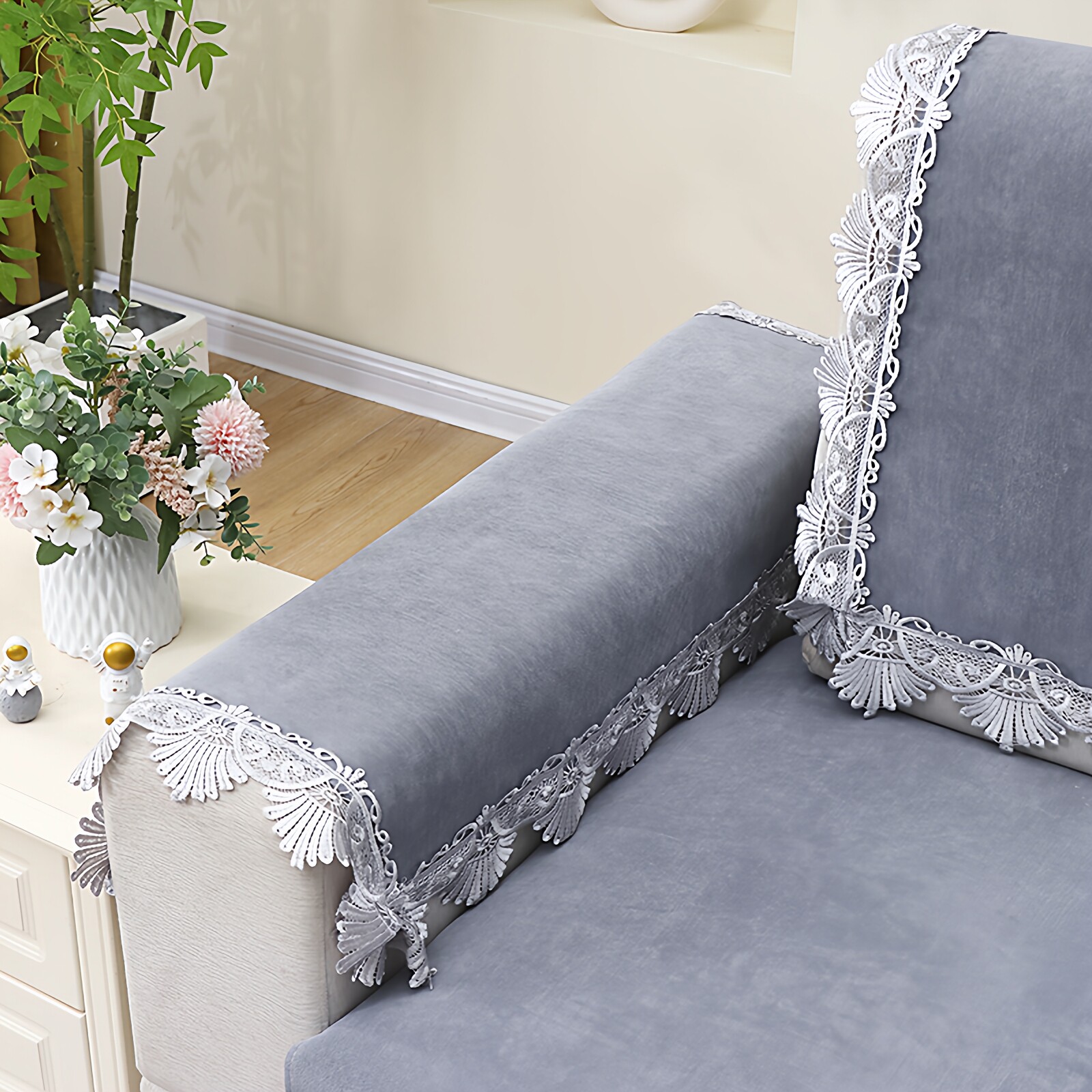 防滑简约沙发盖布扶手巾方形靠背巾欧式雪尼尔四季通用全包坐垫套