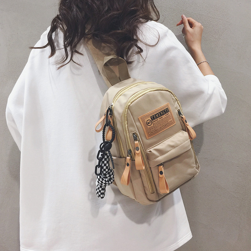 Linglan Japanese and Korean trendy functional chest bag crossbody small backpack