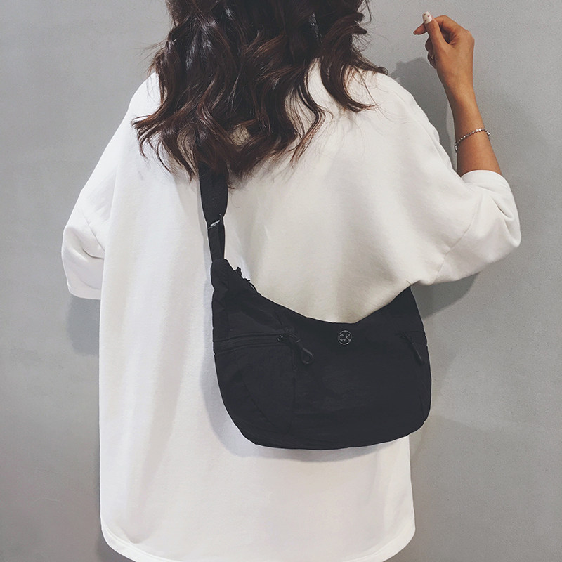 Linglan five-color simple lazy style washed canvas bag