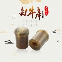 Calligraphy and painting mounting material framed painting shaft head white horn mushroom shaft head support customisation