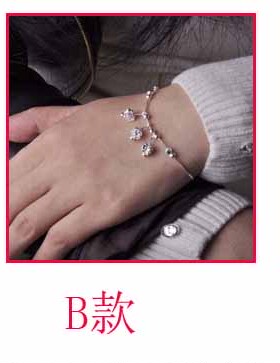 文泽百岁银坊三朵兰花925银手链