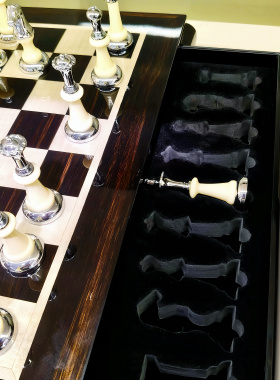 现代简约欧式轻奢金属方格棋盘摆件样板房售楼处书房桌面软装饰品