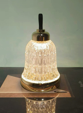 茗尚家居高颜值台灯水晶质感轻奢床头氛围感装饰台灯卧室床头摆件