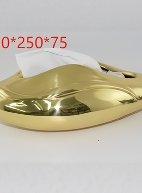 现代简约轻奢纯铜纸巾盒样板间会议室客厅餐厅抽纸盒摆件