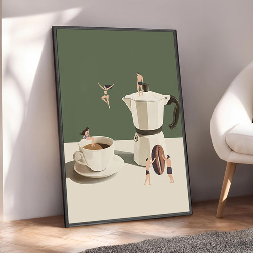 咖啡厅装饰画coffee奶茶甜品氛围布置墙现代时尚厨房海报创意挂画 - 图0
