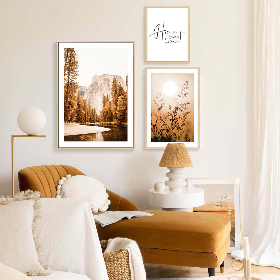 秋天树林装饰画客厅沙发背景墙餐厅卧室现代风景壁画北欧轻奢挂画,淘宝优惠券,粉丝福利购,淘宝优惠卷