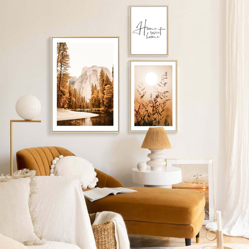 秋天树林装饰画客厅沙发背景墙餐厅卧室现代风景壁画北欧轻奢挂画 - 图1