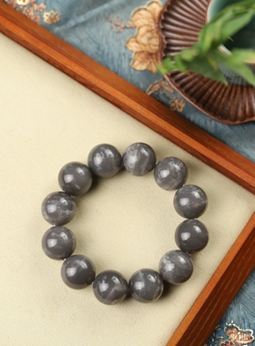 和田玉十八毫米雪桂花手串