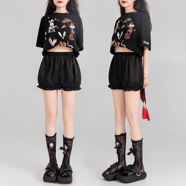 ໂສ້ງນິລະໄພ ໂສ້ງຂາຍາວ Kellyo lace elastic