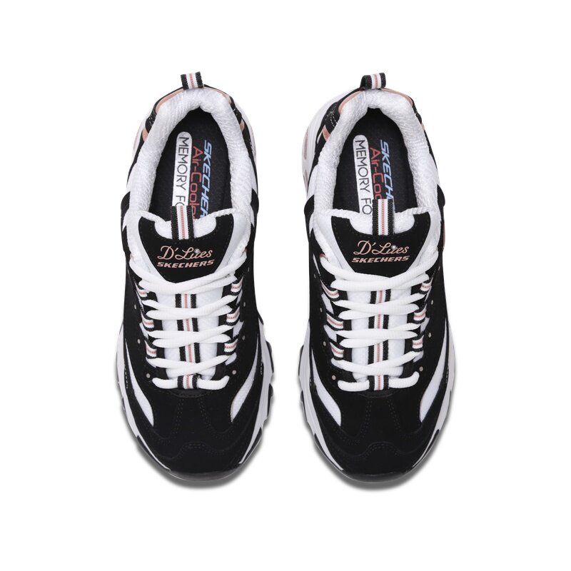 skechers女厚底增高绑带熊猫鞋 SKECHERS海外板鞋/休闲鞋