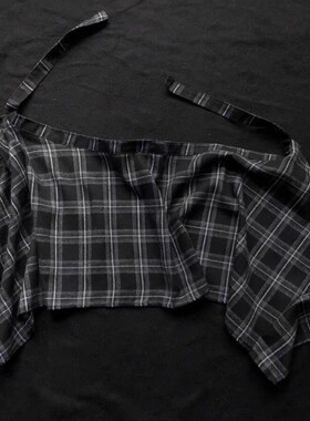 高街系腰格子男女屁帘配百搭叠穿搭配神器下摆嘻哈外搭男女腰封