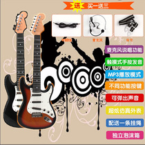 Playable Child Boy Emulated Bass Electric Guitar Toy Music Early Teaching Puzzle 6 String Beginnings