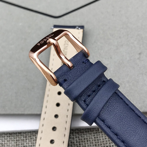 FOSSIL表带真皮头层牛皮18MM通用ME3069ME3089ME3109女表配件 - 图0