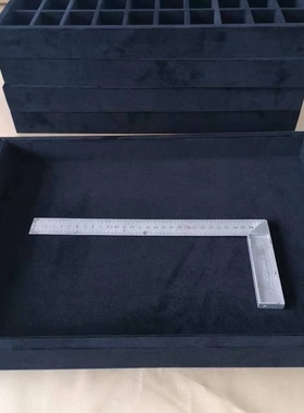 加大号优质黑色绒布高档首饰托盘戒指耳环项链柜台珠宝品展示道县