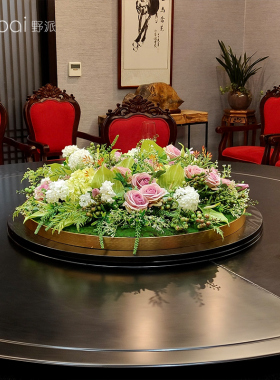 高档轻奢酒店桌面仿真花