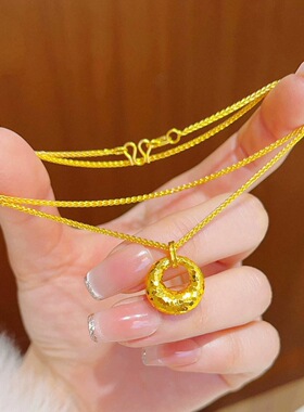 精工碎冰冰小金托项链