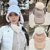 FL Golf Lady 2023 Autumn Winter 100 Hitch LOGO Pure Color Warm Casual Sports Sunscreen