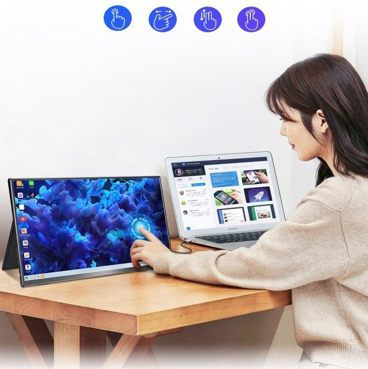 14寸触摸显示器笔记本电脑扩展副屏高色域游戏手机一线通显示屏幕,淘宝优惠券,粉丝福利购,淘宝优惠卷