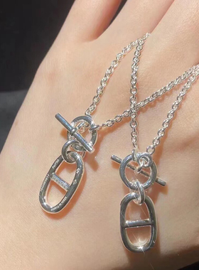 钛钢女猪鼻子高级感轻奢锁骨链