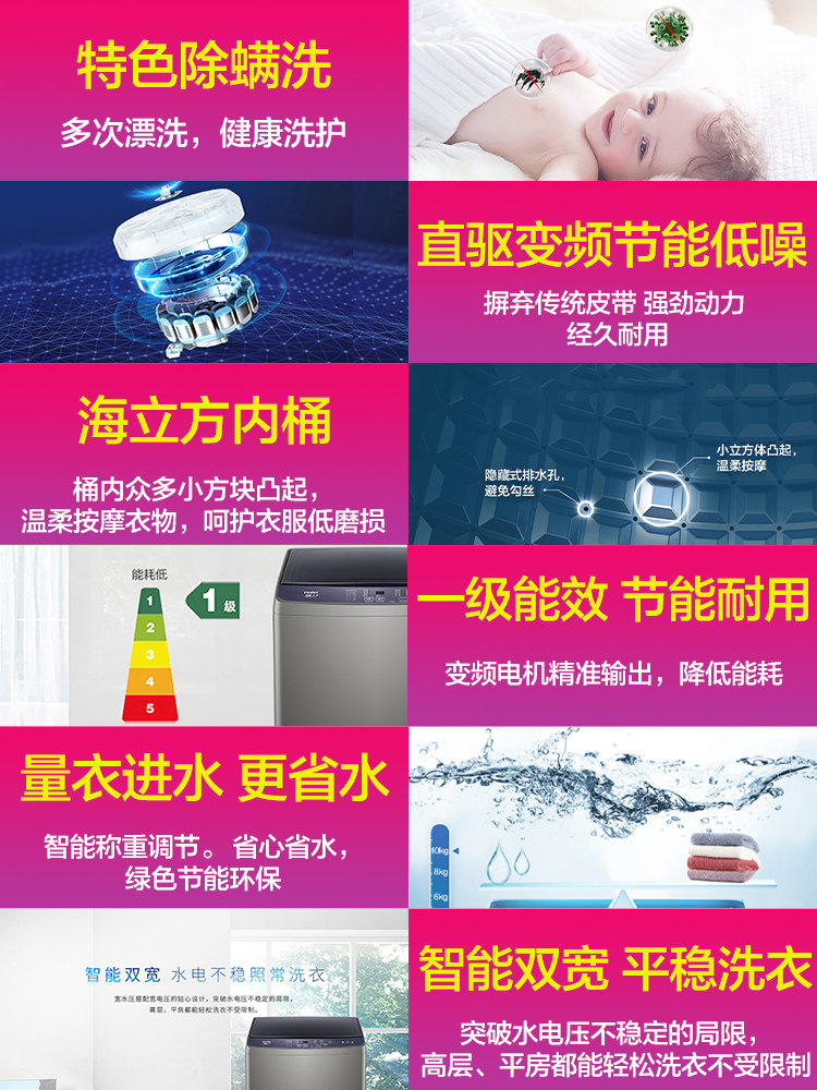 【立省200】海尔波轮全自动洗衣机 海尔鸿程永泰洗衣机