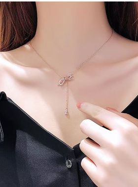 施华洛同款蝴蝶结2025新款锁骨链