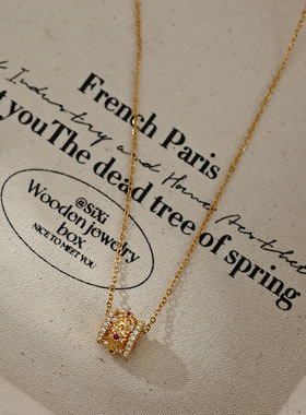 真金电镀微镶锆石气质锁骨链