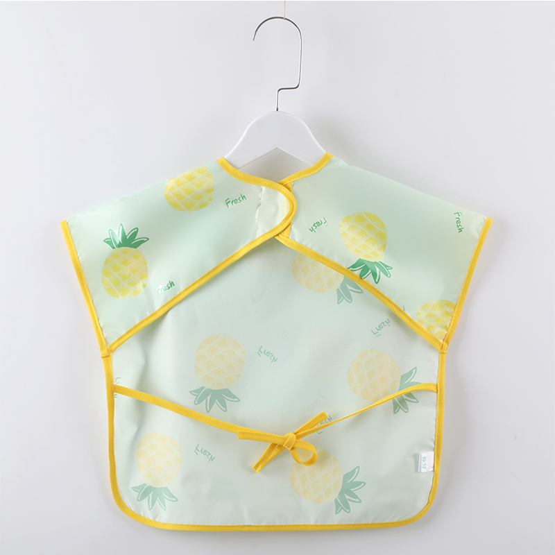 Baby coveralls waterproof and oil-proof eating bibs summer thin sleeveless baby eating clothes children wear backwards