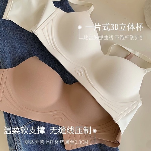 NOTTOMAD无痕内衣薄款一片式收副乳抹胸少女文胸罩