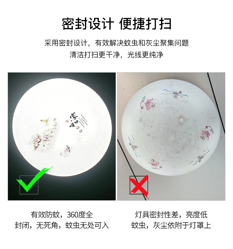 三防LED吸顶灯圆形简约现代卧室灯防水浴室阳台过道厨卫生间灯具