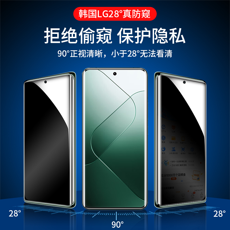 适用小米14Ultra手机膜14pro钢化水凝膜全屏防窥膜xiaomi全胶utrla防窥uitra新款utral十四por无黑边ultar软u - 图0