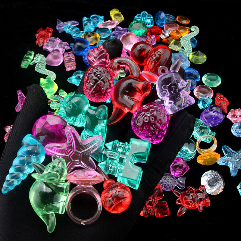 儿童宝石玩具钻石水晶亚克力塑料七彩动物公主考古过家家宝藏礼物,淘宝优惠券,粉丝福利购,淘宝优惠卷