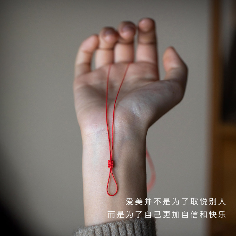 Ultra-fine wax leather rope for men and women, ring pendant lanyard, gold jade peace buckle necklace, wax rope, black rope, jade pendant lanyard