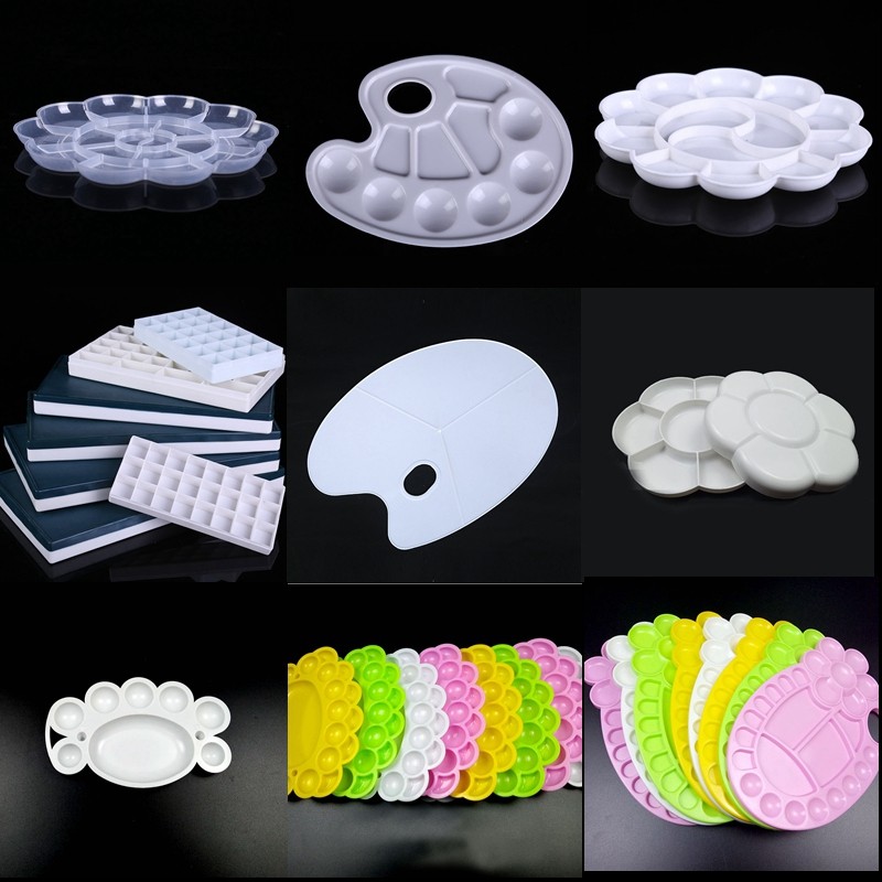 调色盘美术梅花形水彩国画水粉颜料大中小儿童绘画调色碟幼儿画画,淘宝优惠券,粉丝福利购,淘宝优惠卷