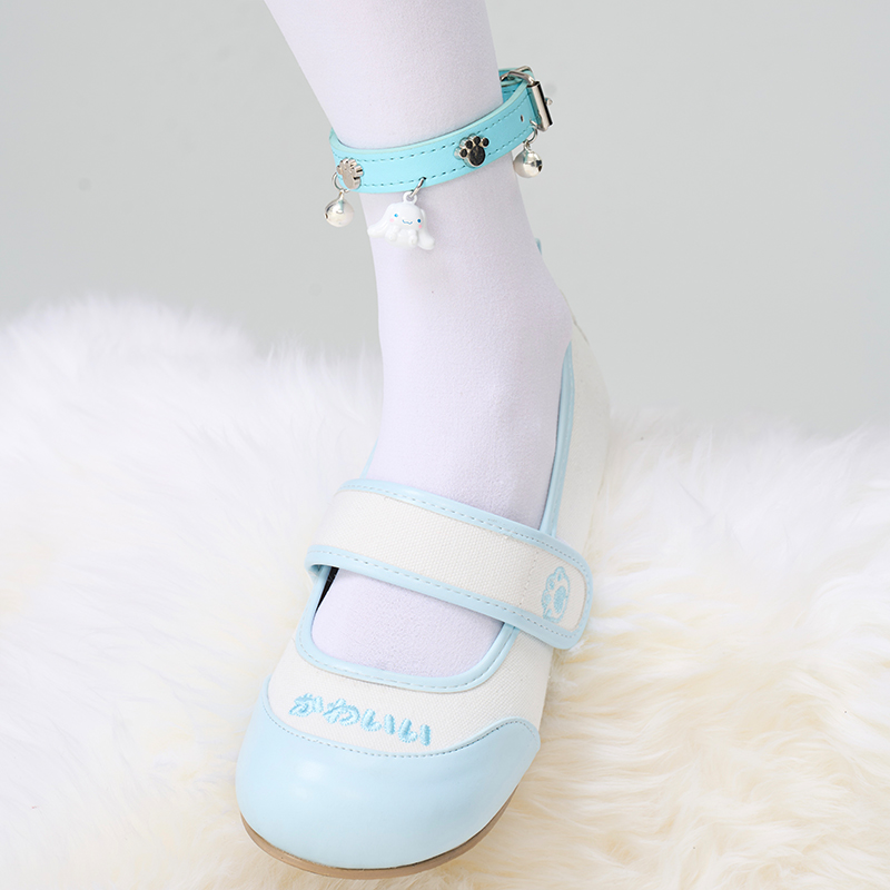 自制手作可爱轻松熊铃铛脚环少萝软草莓蝴蝶结脚铐女儿服cos道具 - 图1