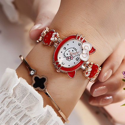 新品款式时尚可爱儿童手表学生小孩子KT猫手表女款女士电子石英表,淘宝优惠券,粉丝福利购,淘宝优惠卷