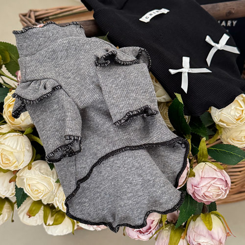 春夏季韩系宠物家居打底衫狗狗猫咪泰迪比熊马尔济斯小型犬衣服 - 图1