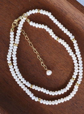【福利】天然淡水馒头珍珠金豆简约项链时髦精致百搭简约气质款