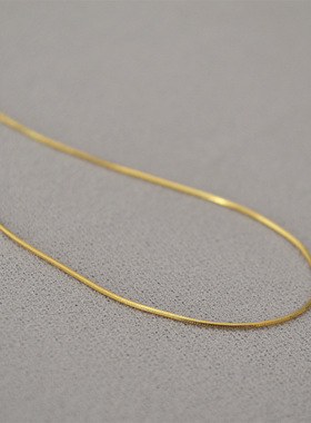 叠戴极细无闪亮短款锁骨颈项链