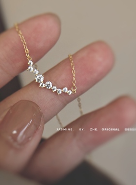 925纯银925纯银o字女星云锁骨链