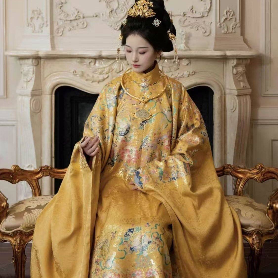 【大明贵女】爆款明制立领袍长袄重工织金妆花汉服女仙气四季款女,淘宝优惠券,粉丝福利购,淘宝优惠卷