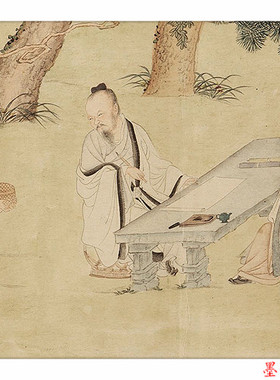 仇英赵孟頫写经宣纸复制古代名画