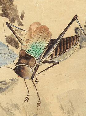 清蒋溥兰石图竹子仿古书画装饰画