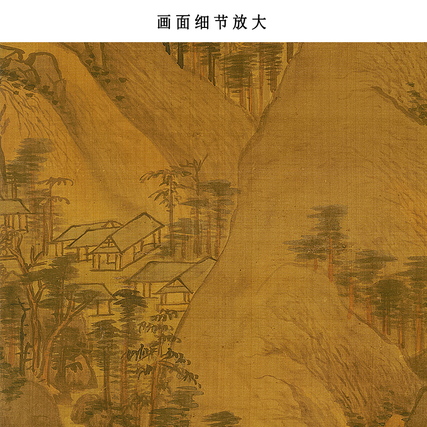 清代 王鉴 远山岗峦图国画山水人物画高清复制玄关客厅挂画装饰画 - 图3