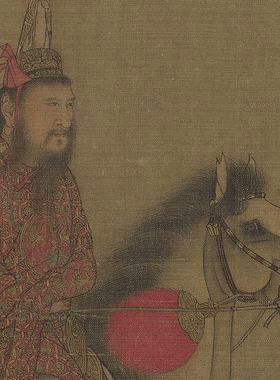 五代十国李赞华东丹王出行图古代仿古书画工笔人物画真迹高清复制
