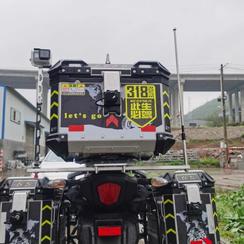摩托车旗杆通用304机车 雷森旗杆双头双杆可防身送螺丝送旗改装 - 图1