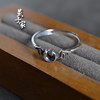 Yanzijia 925 silver bat punk ring empty holder