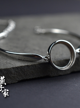 燕子家纯银复古风15*15腕饰手链